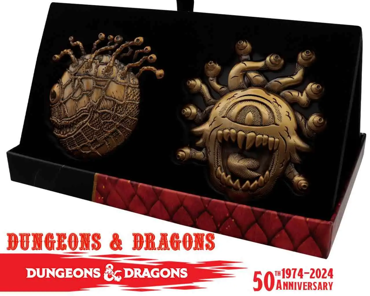 DUNGEONS & DRAGONS - Dungeons Dragons 50th Anniversary Beholder Twin Medallion Set - Figurine